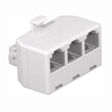 Steren 300-124WH Telephone Adapter Tee 3 Jack 1 Plug 4C Conductor White 3-Way Modular Phone Line Splitter Tri-Plex RJ11 Wall Splitter 3 Way Triplex Snap-In Jack, Part # 300124-WH Steren 300-124WH Telephone Adapter Tee 3 Jack 1 Plug 4C Conductor White 3-Way Modular Phone Line Splitter Tri-Plex RJ11 Wall Splitter 3 Way Triplex Snap-In Jack, Part # 300124-WH